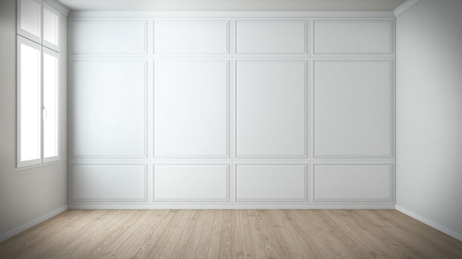 View of white wooden floor