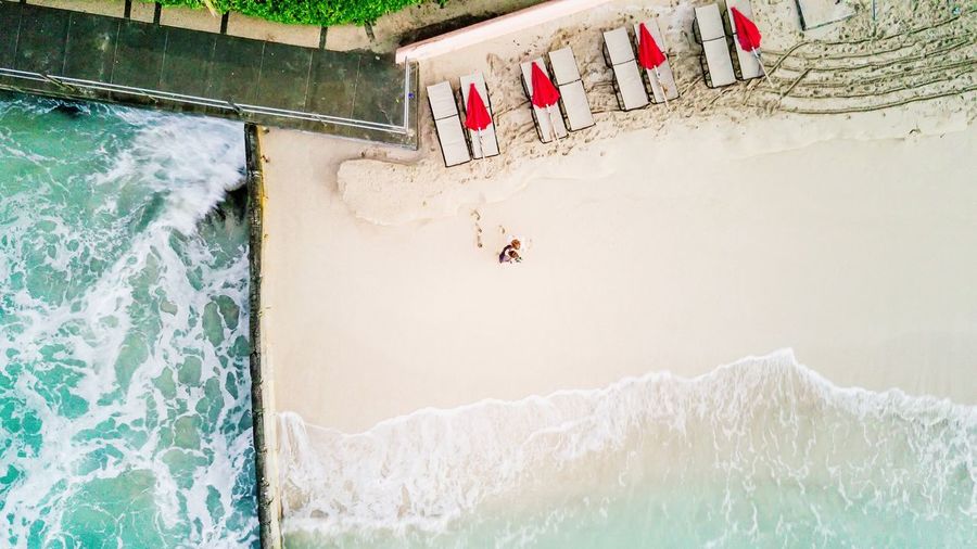 Aerial view of beach