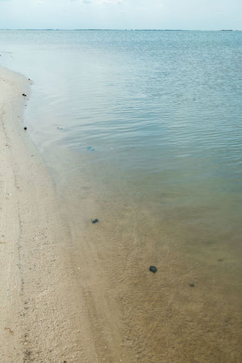 High angle view of beach against sky