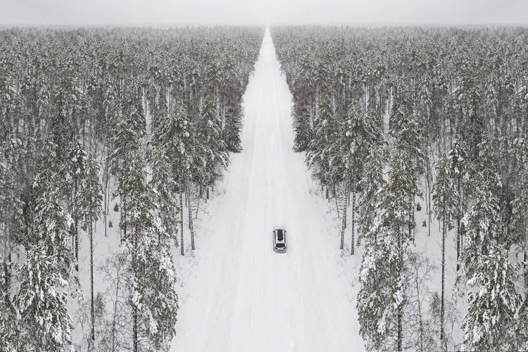View of winter road