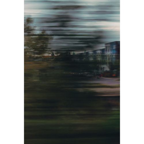 Blurred motion of grass