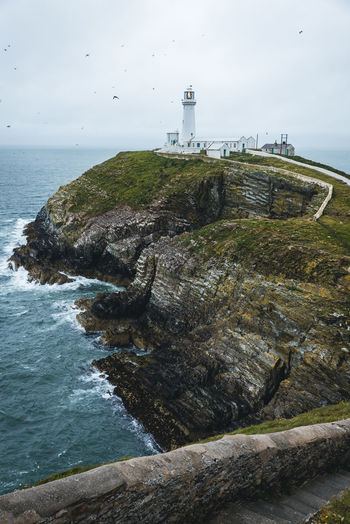 The south stack lighthouse in holyhead, anglesey, wales.