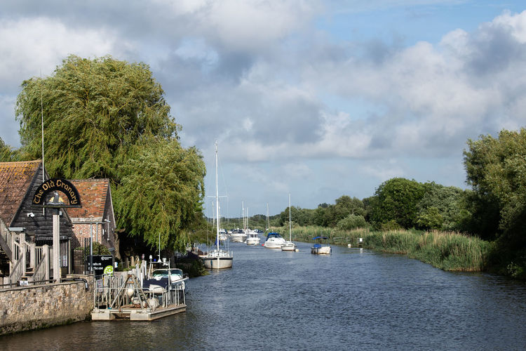 View of the river frome from the bridge at wareham