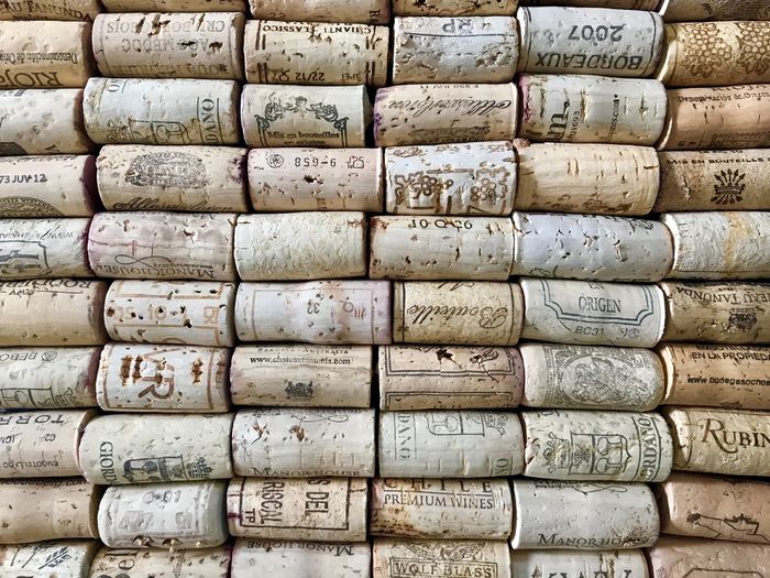 Full frame shot of wine corks