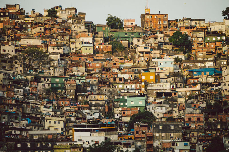 View of favela rocinha against sky