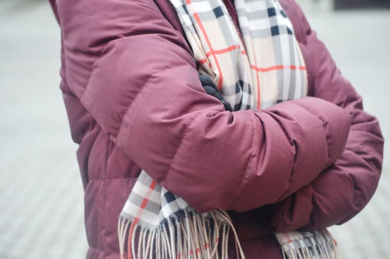 Rear view of man wearing warm clothing