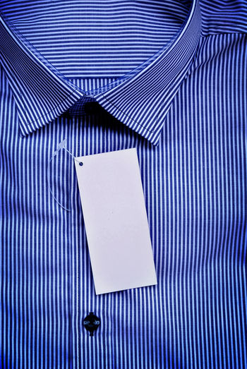 Full frame shot of blue shirt