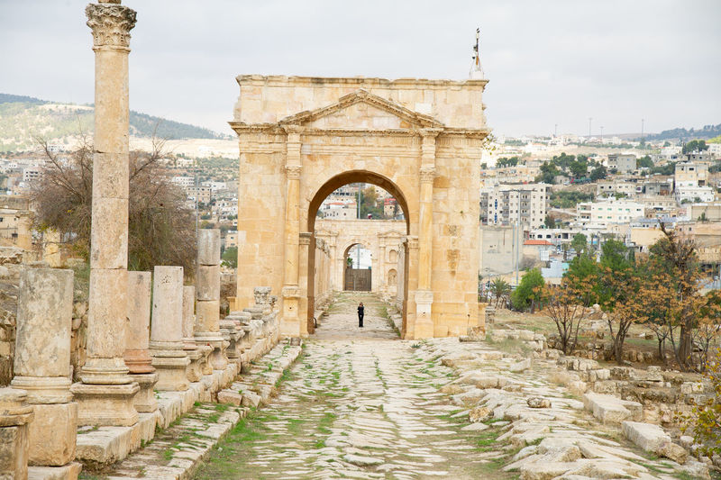 Jerash is the site of the ruins of the greco-roman city of gerasa 