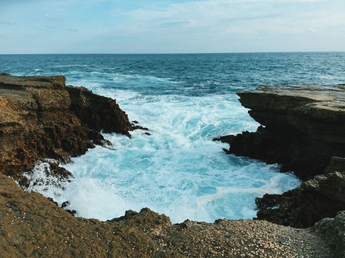 Scenic view of sea against sky