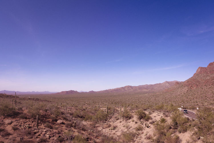 Scenic view of landscape against clear sky