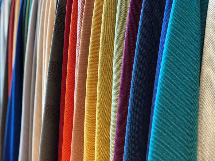 Full frame shot of multi colored textiles in market