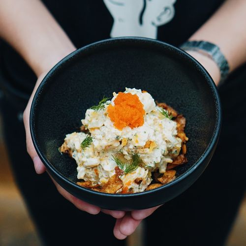 Adult Adults Only Breakfast Close-up Day Egg Yolk Food Food And Drink Food Staple Freshness Fried Egg Healthy Eating Human Body Part Human Hand One Person People Ready-to-eat Rice - Food Staple