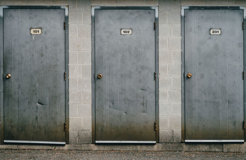 Close-up of closed door