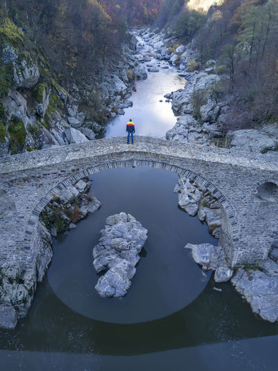 Aerial devil bridge in bulgaria