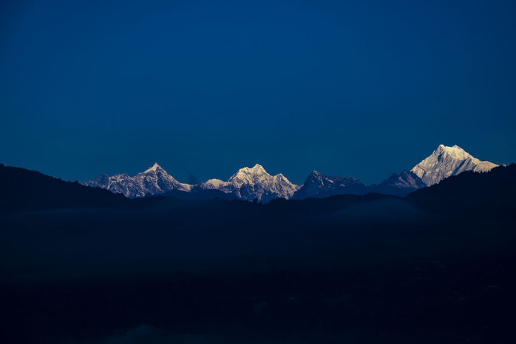 The third highest mountain in the world kangchenjunga.