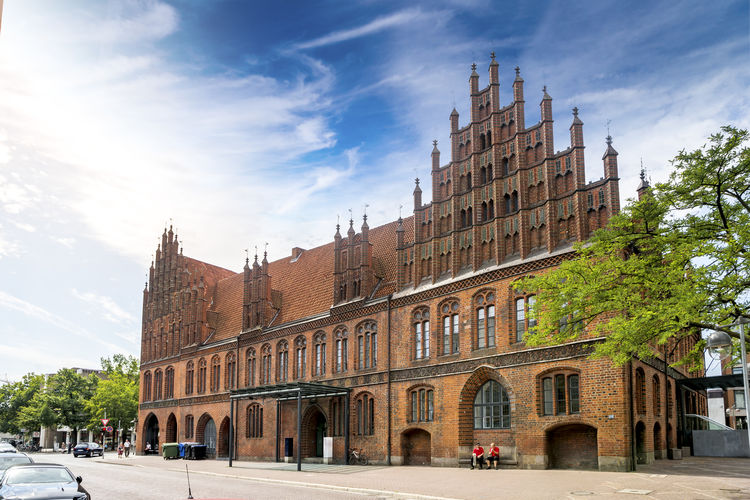 View of buildings in town
