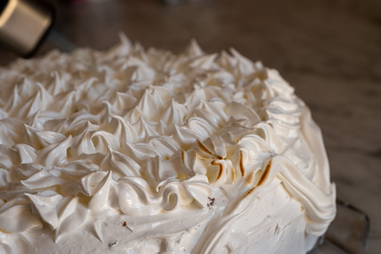 Close-up of cake on table