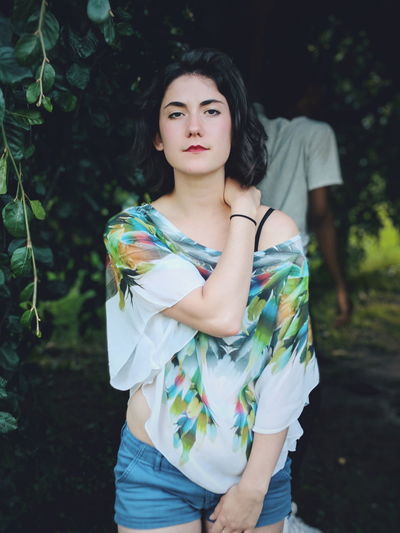 Portrait of a beautiful young woman