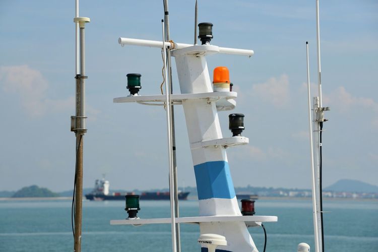 Siren and radio signal equipment on ferry