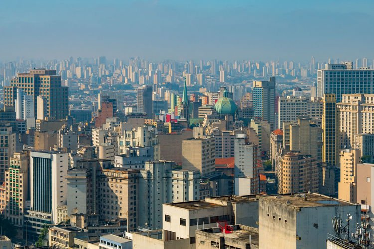 Panoramic view of sao paulo city downtown.
