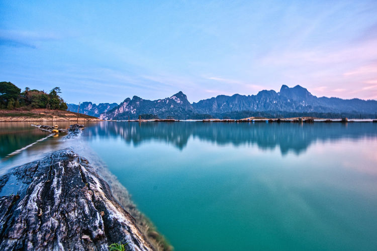 Sunset at khao sok in thailand