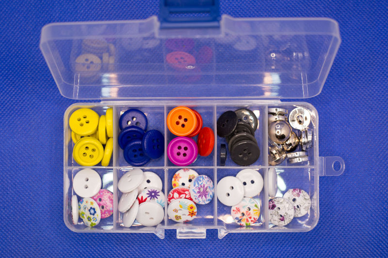 High angle view of dices on table