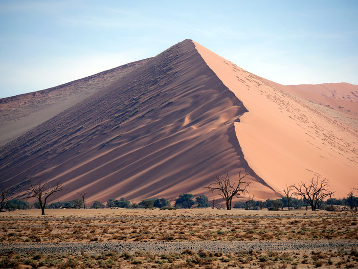 Scenic view of desert against sky