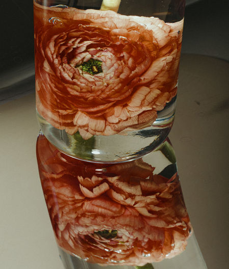 Close-up of ice cream in glass