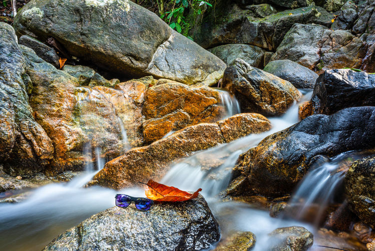 River flowing through rocks