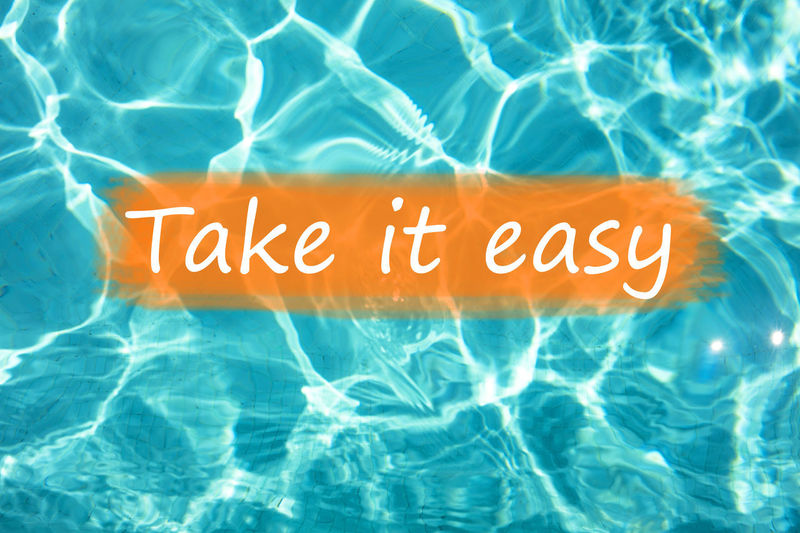 High angle view of text on swimming pool
