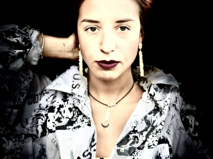 Portrait of young woman