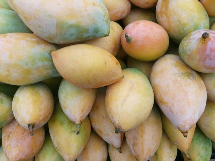 Full frame shot of mangoes at market