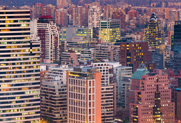 Residential and office buildings at providencia and las condes districts in santiago de chile