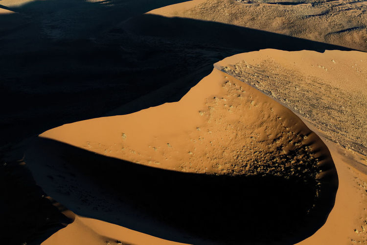Aerial view of desert