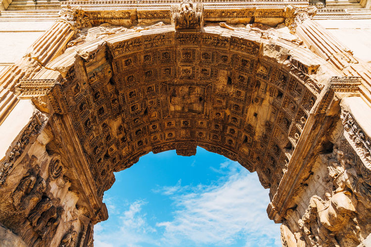 Close-up of triumphal arch