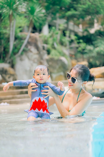 People in swimming pool