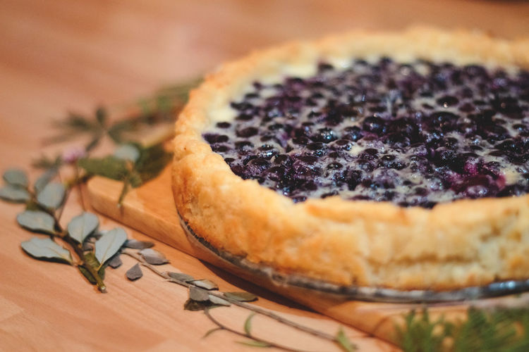 Close-up of baked pie