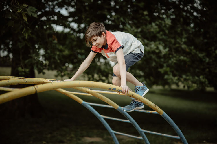 Climb to the top of climbing frame build skills and fitness while growing up and being a happy 