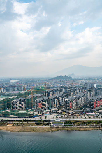 An aerial view of guilin city, guangxi province, china