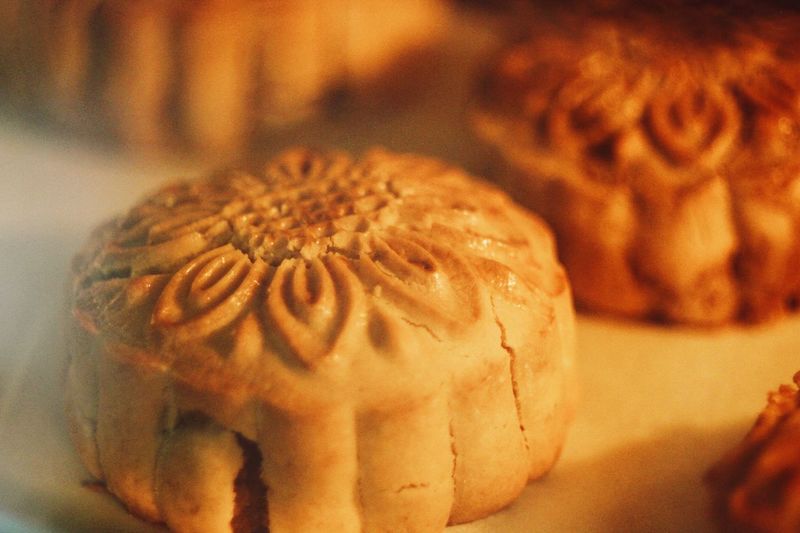 Close-up of pastries