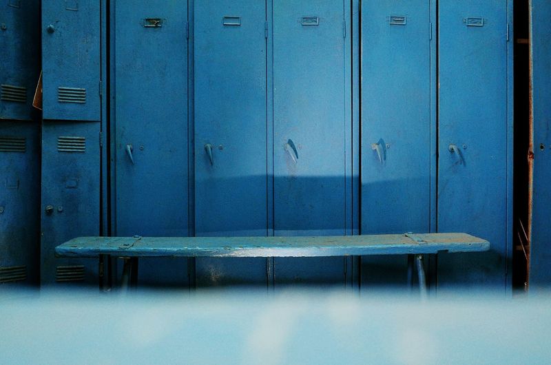 All in blue. Blue Door Closed No People Built Structure Lockers EyeEm Ricoh Gr Contemporary Art Taiwan Contemporany Streetphotography Factory EyeEm Ready