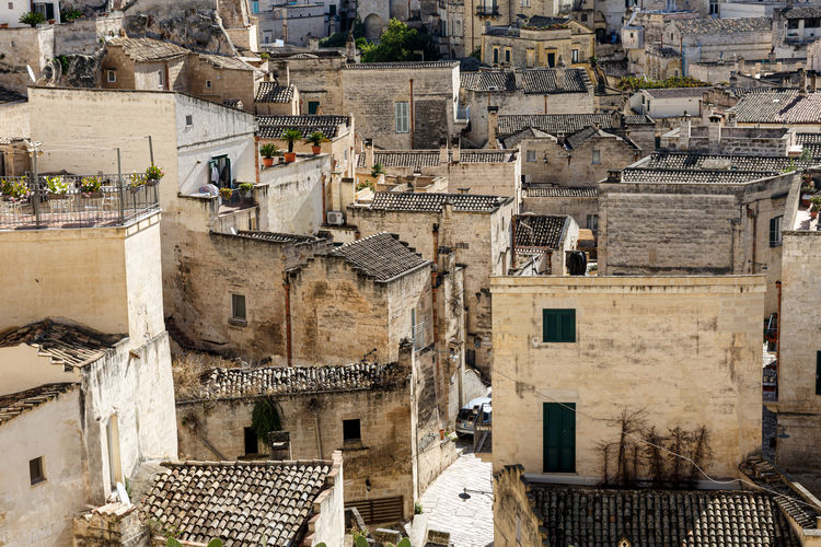 View to the old city of matera