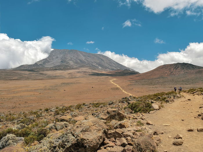 Scenic view of a mountain against sky, mount kilimanjaro national park, tanzania