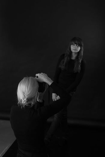 Young woman getting her photograph taken