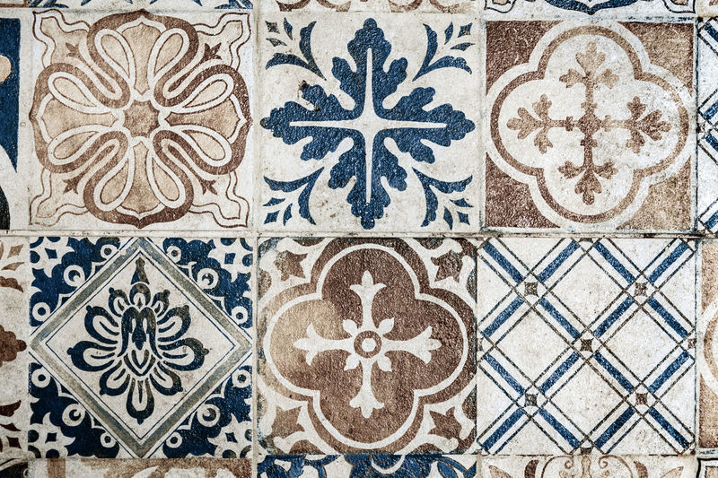 Full frame shot of tiled floor