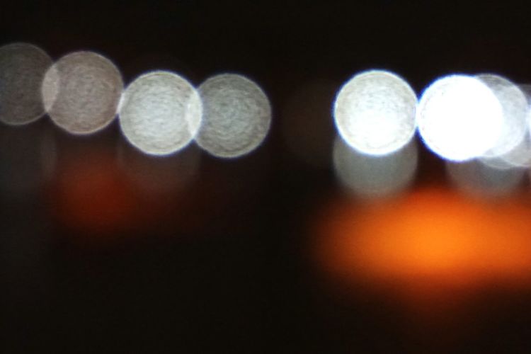 Defocused lights at night