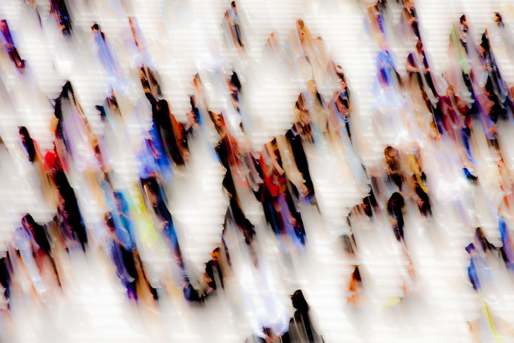 Abstract image of people at steps