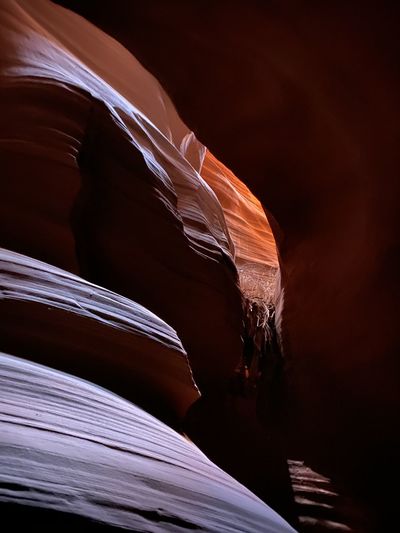 Low angle view of rock formation