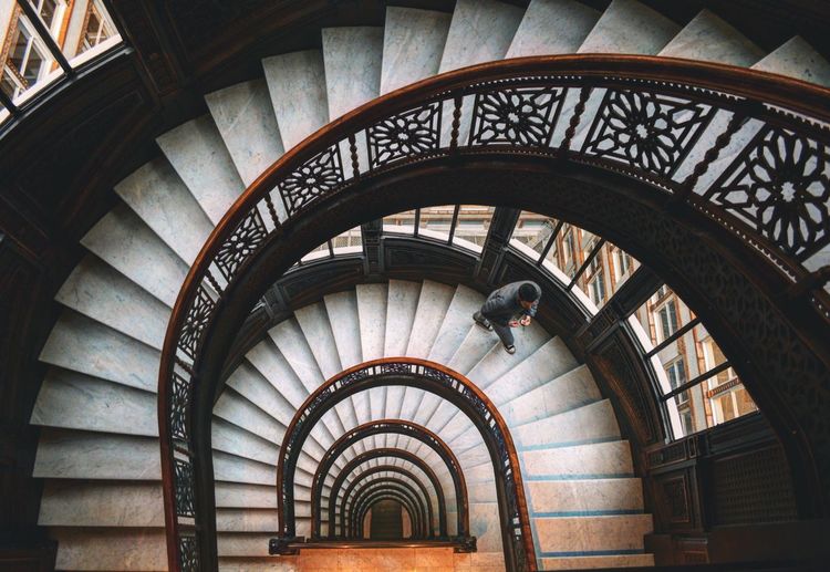 Steps leading to staircase