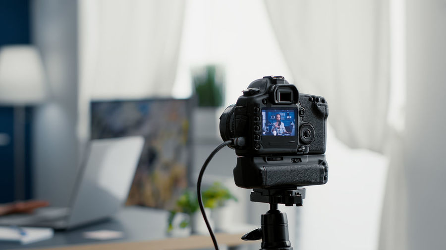 Close-up of camera